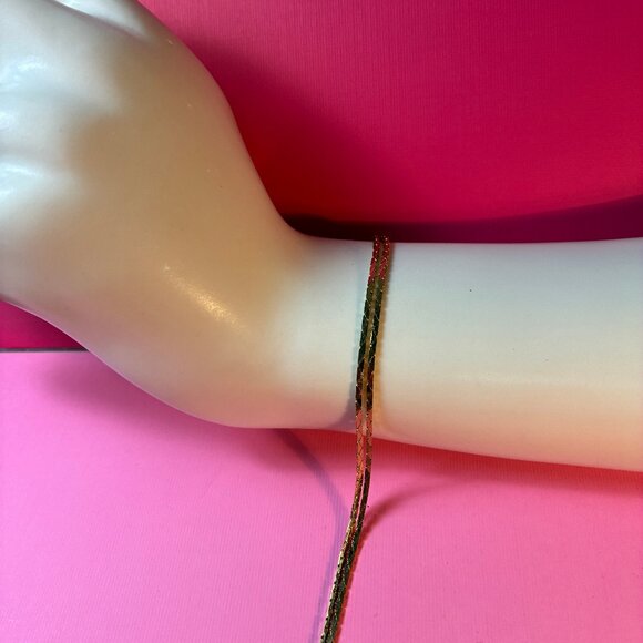 3 Bracelets Opal Teeth Rocks *Emmons Germany Dangle* Two Strands all 18k Gold Pl - Picture 4 of 13